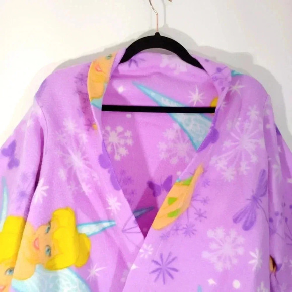 Disney Fairies Tinkerbell Snuggler Robe Blanket with Arms Fairy Tink Cozy - Picture 3 of 17